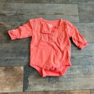 Baby Gap Coral Long Sleeve Onesie